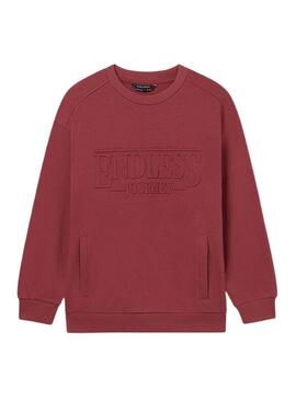 Felpa Mayoral senza cappuccio bordeaux per bambino
