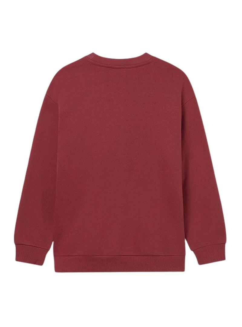Felpa Mayoral senza cappuccio bordeaux per bambino