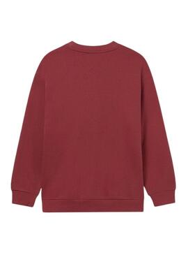 Felpa Mayoral senza cappuccio bordeaux per bambino