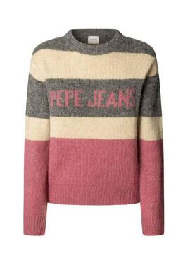 Maglia Pepe Jeans Carlis a righe color block per donna