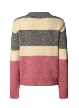 Maglia Pepe Jeans Carlis a righe color block per donna