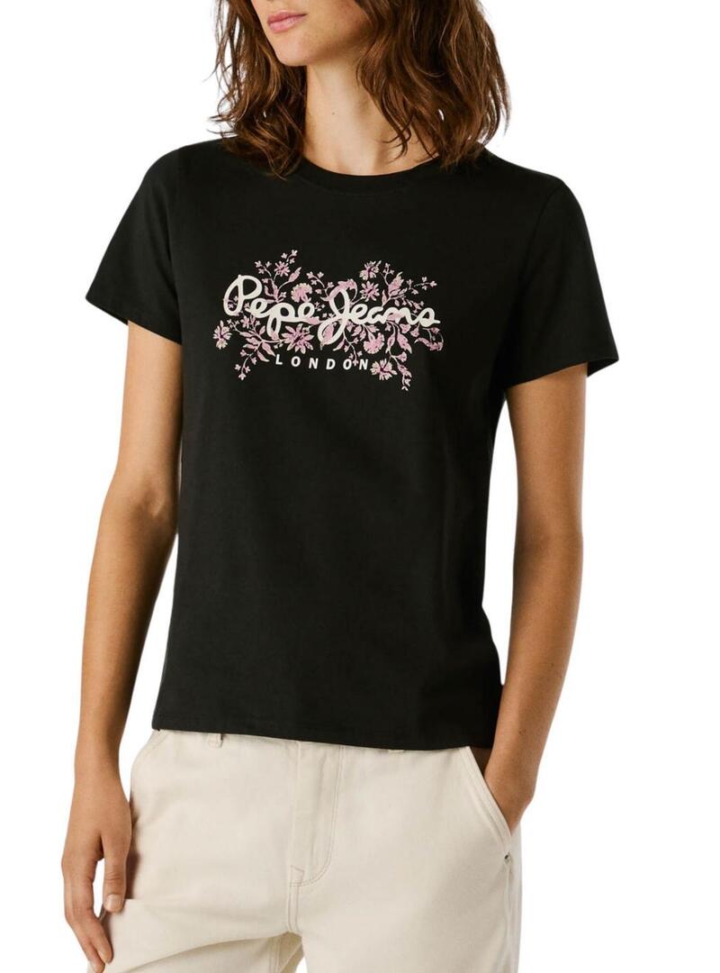 Maglietta Pepe Jeans Bero nera per donna