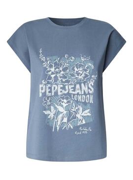 Maglietta Pepe Jeans Bernice blu per donna