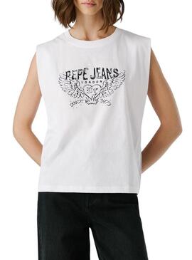 Maglietta Pepe Jeans Bertha bianca per donna