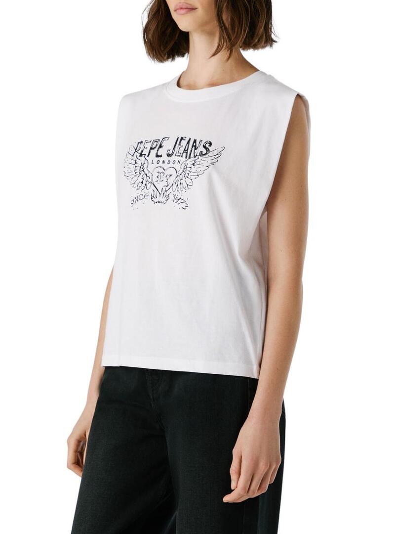 Maglietta Pepe Jeans Bertha bianca per donna