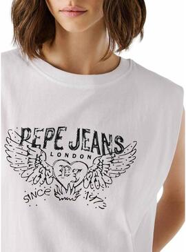 Maglietta Pepe Jeans Bertha bianca per donna
