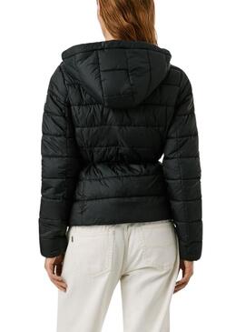 Piumino Pepe Jeans Sally lungo nero per donna