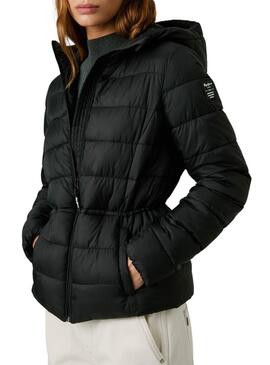 Piumino Pepe Jeans Sally lungo nero per donna
