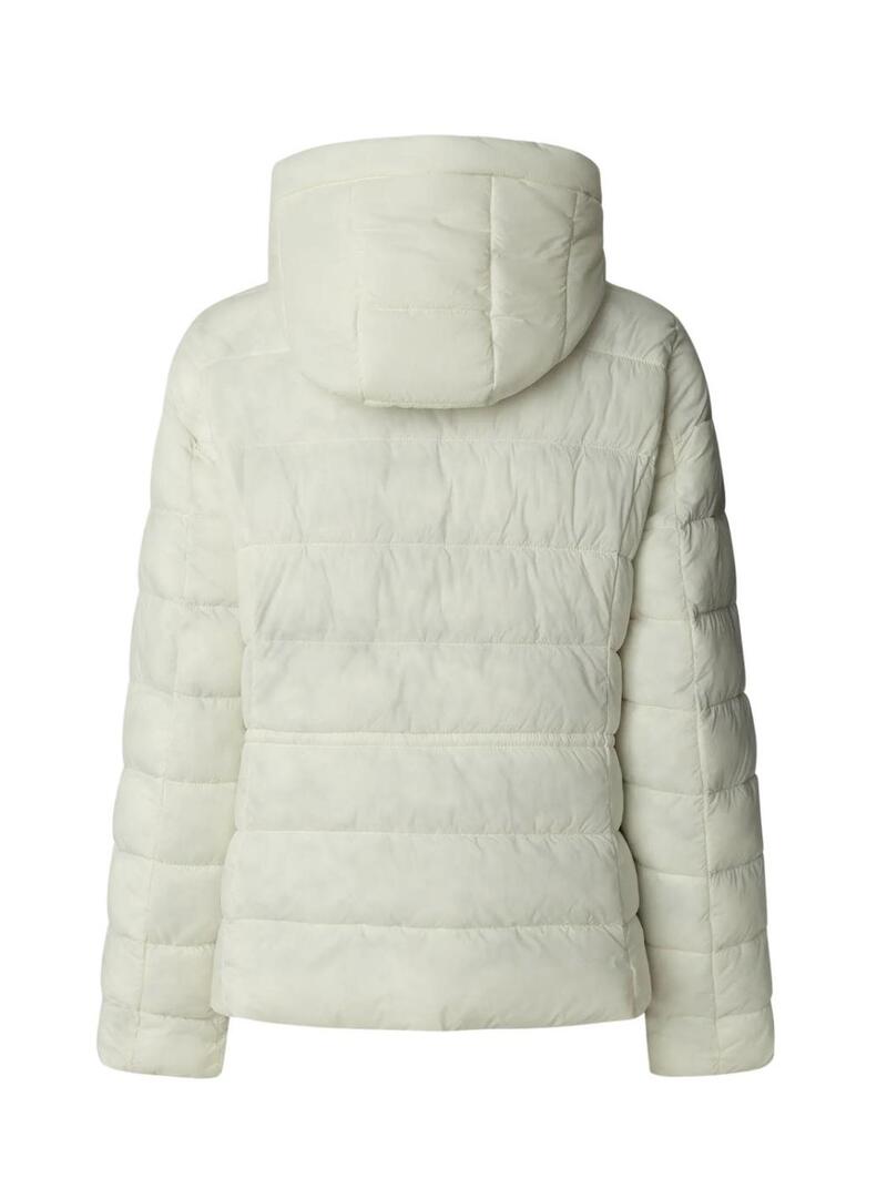Giacca invernale Pepe Jeans Sally corta bianca per donna