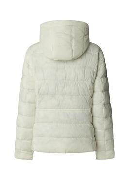 Giacca invernale Pepe Jeans Sally corta bianca per donna