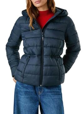 Piumino Pepe Jeans Sally corto blu marino da donna
