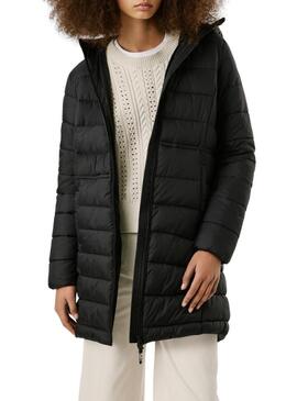 Piumino Pepe Jeans Sally lungo nero per donna