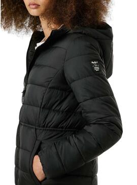 Piumino Pepe Jeans Sally lungo nero per donna