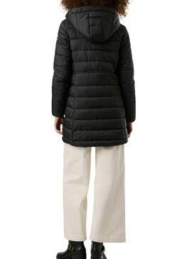 Piumino Pepe Jeans Sally lungo nero per donna