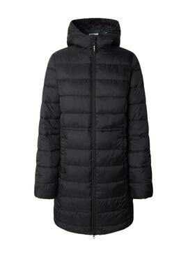 Piumino Pepe Jeans Sally lungo nero per donna