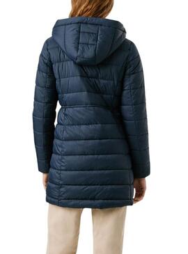Piumino Pepe Jeans Sally lungo navy per donna