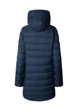 Piumino Pepe Jeans Sally lungo navy per donna