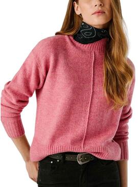 Maglia Pepe Jeans Cecil colletto Perkins rosa per donna