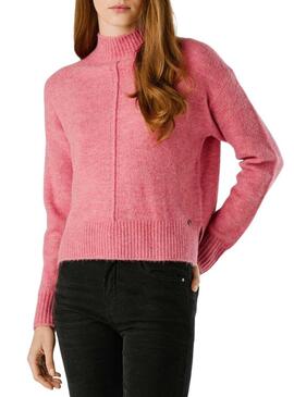 Maglia Pepe Jeans Cecil colletto Perkins rosa per donna