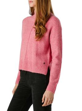 Maglia Pepe Jeans Cecil colletto Perkins rosa per donna