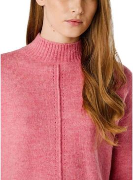 Maglia Pepe Jeans Cecil colletto Perkins rosa per donna