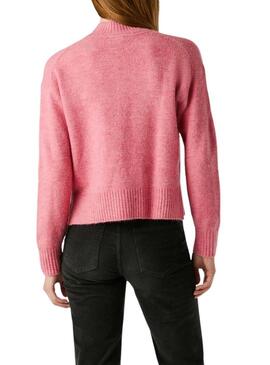 Maglia Pepe Jeans Cecil colletto Perkins rosa per donna