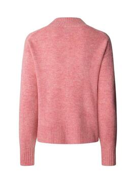 Maglia Pepe Jeans Cecil colletto Perkins rosa per donna