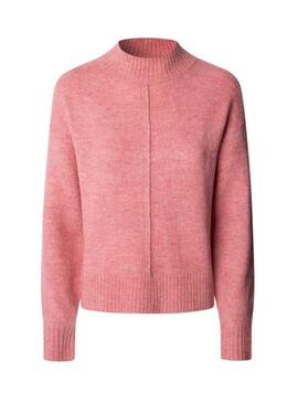 Maglia Pepe Jeans Cecil colletto Perkins rosa per donna