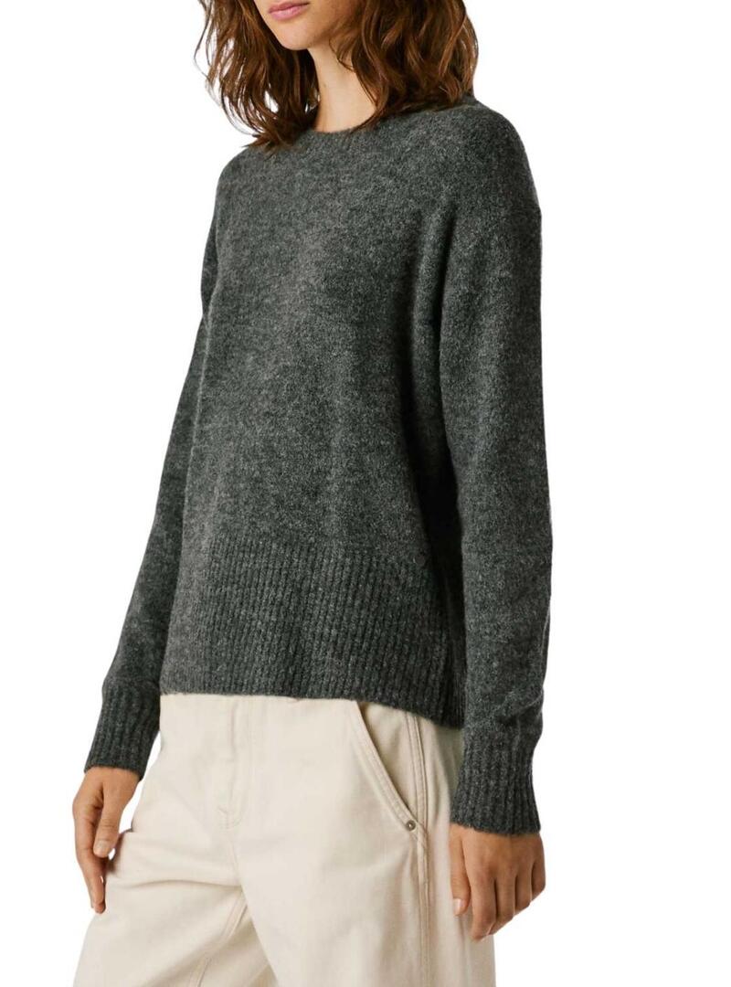 Maglione Pepe Jeans Cecil grigio girocollo per donna
