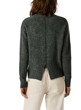 Maglione Pepe Jeans Cecil grigio girocollo per donna