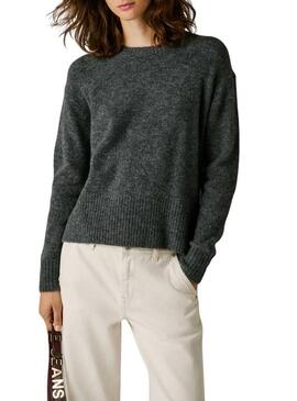 Maglione Pepe Jeans Cecil grigio girocollo per donna