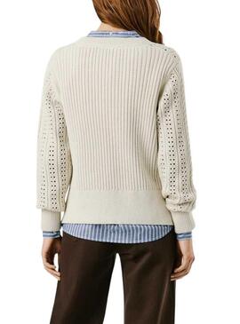 Maglione Pepe Jeans Candide a maglia beige per donna