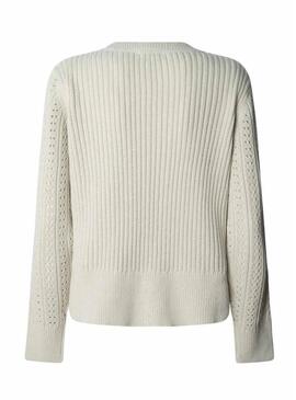 Maglione Pepe Jeans Candide a maglia beige per donna