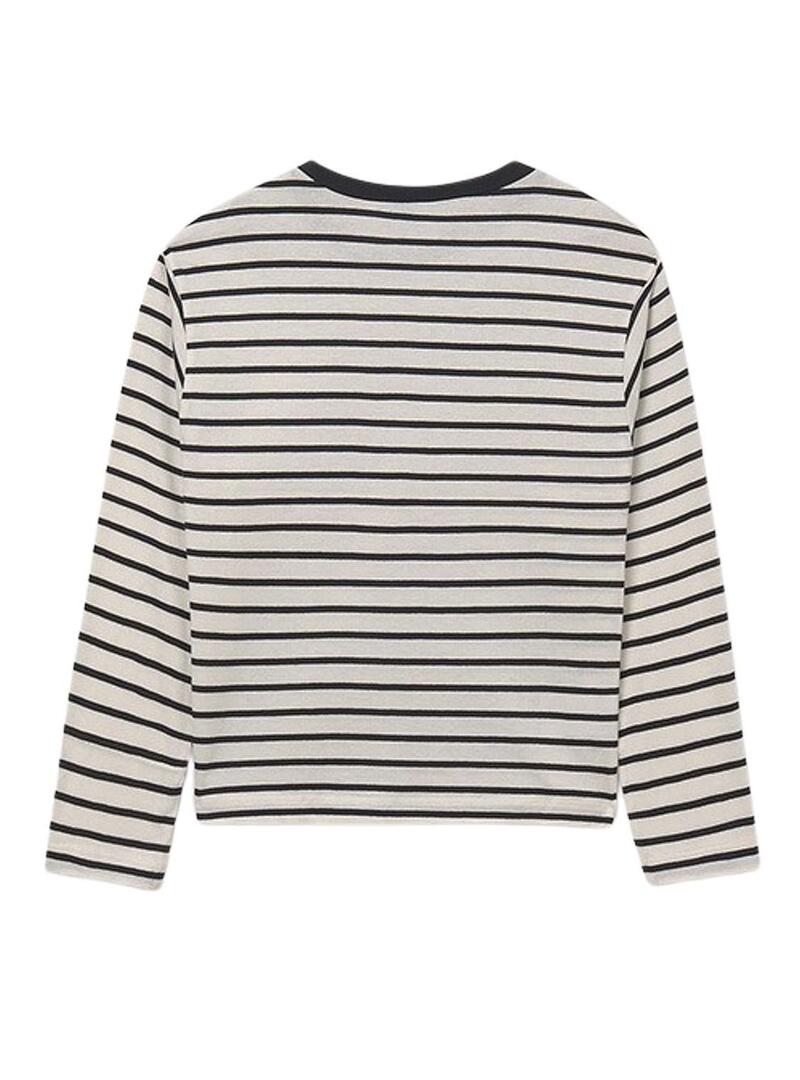 Maglietta Mayoral oversize a righe nera per bambina