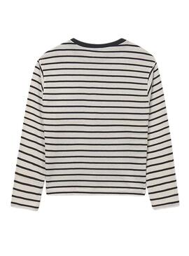 Maglietta Mayoral oversize a righe nera per bambina
