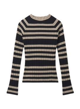 Maglia Mayoral a mezza gobba in maglia nera per bambina
