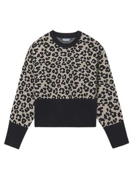 Maglia Mayoral con stampa animalier crop per bambina