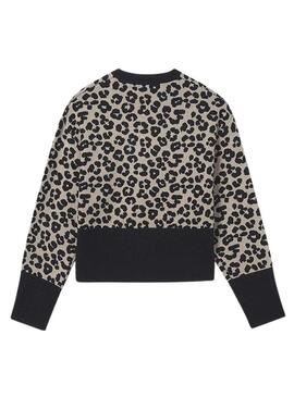 Maglia Mayoral con stampa animalier crop per bambina