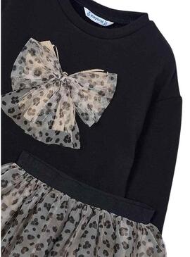 Set gonna Mayoral in tulle e felpa nera per bambina.