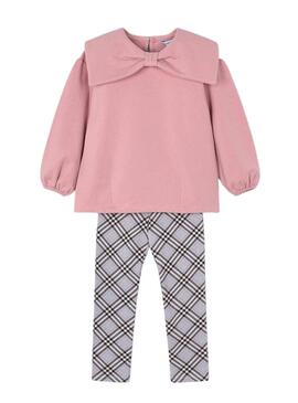 Set Mayoral leggings a quadri e felpa per ragazza