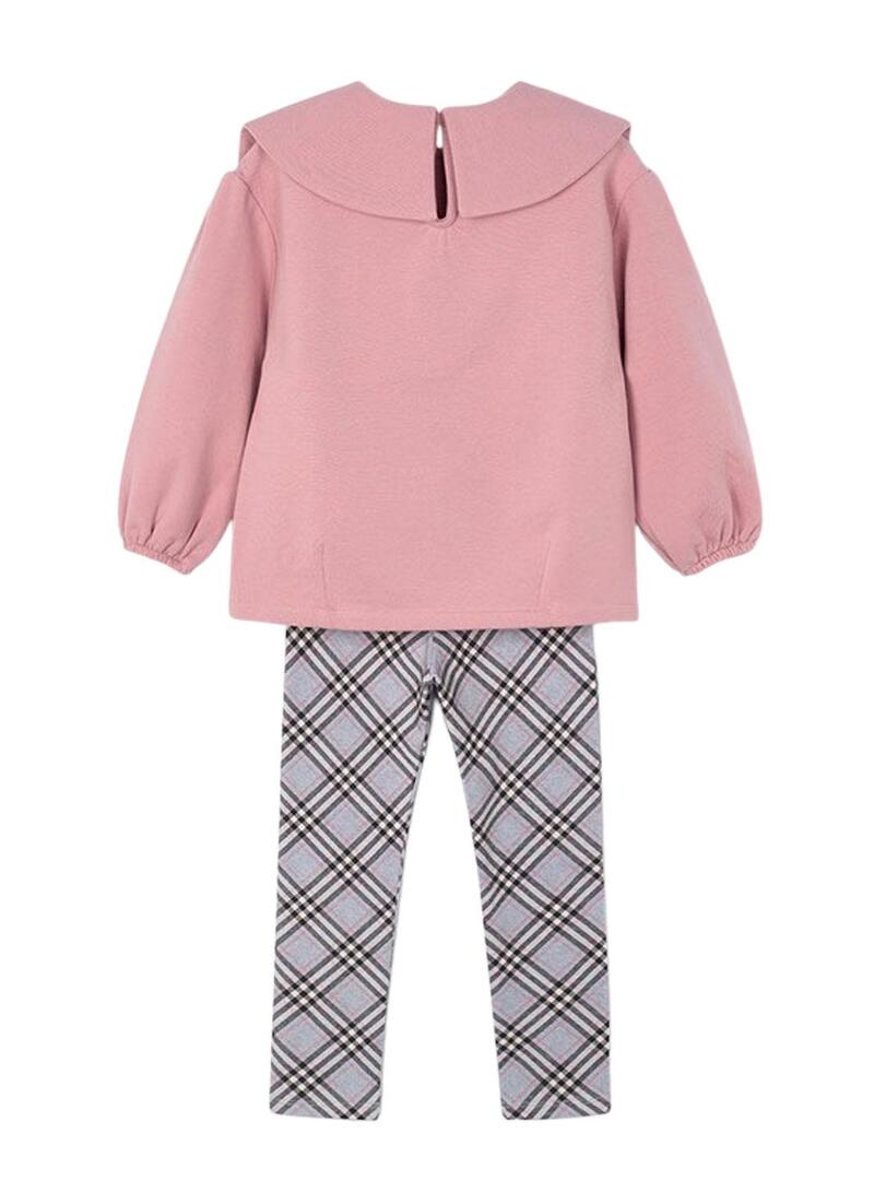 Set Mayoral leggings a quadri e felpa per ragazza