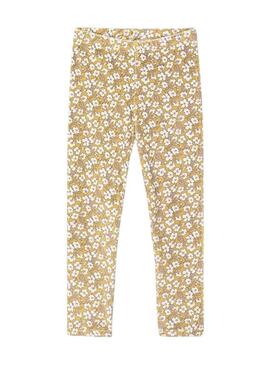 Leggings Mayoral in velluto giallo per bambina.
