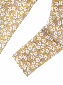 Leggings Mayoral in velluto giallo per bambina.