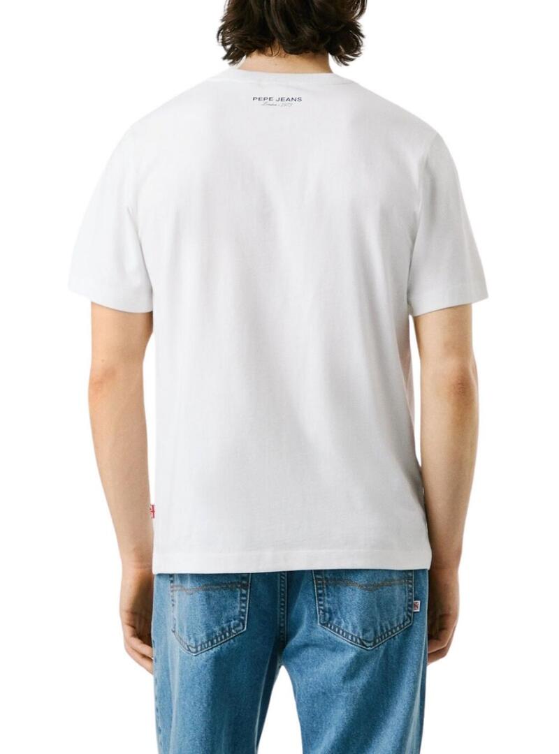Maglietta Pepe Jeans Maverick bianca per uomo