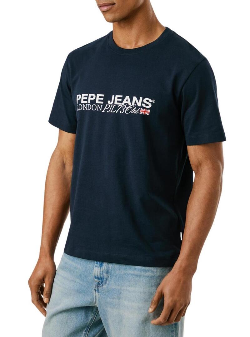 Maglietta Pepe Jeans Matthew blu marino per uomo