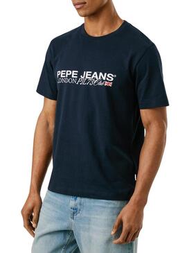 Maglietta Pepe Jeans Matthew blu marino per uomo