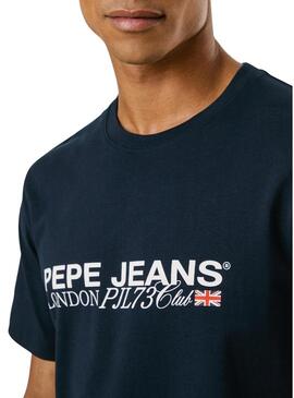 Maglietta Pepe Jeans Matthew blu marino per uomo