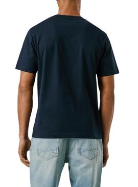 Maglietta Pepe Jeans Matthew blu marino per uomo