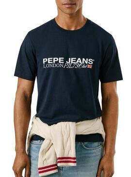 Maglietta Pepe Jeans Matthew blu marino per uomo
