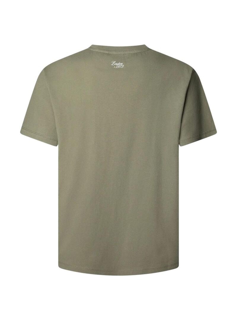 Maglietta Pepe Jeans Thansen verde per uomo